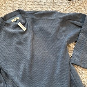 Madewell Striped Jacquard Funnelneck Top